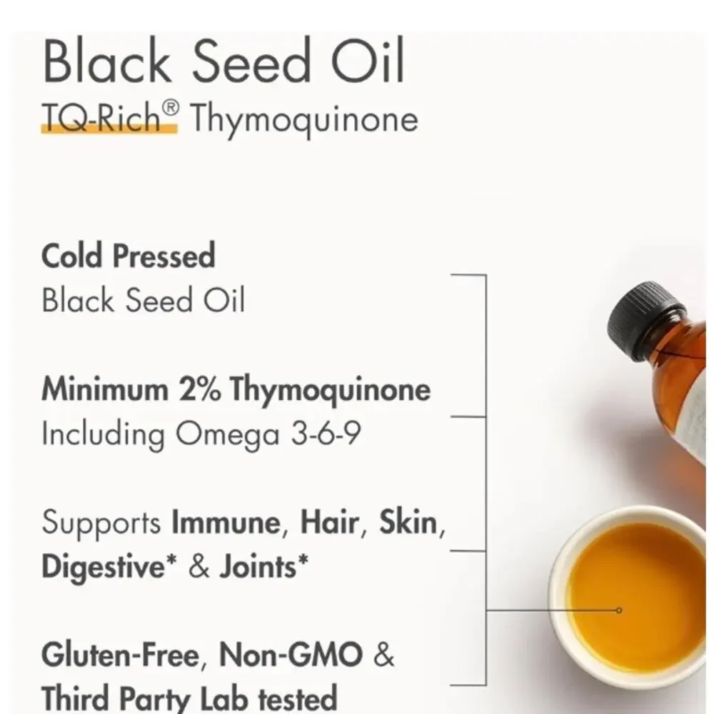 Adalin Black Seed Oil 250ml | Cold Pressed, Glass Bottle, Pure TQ 2.1–2.7% NEW - Picture 4 of 16